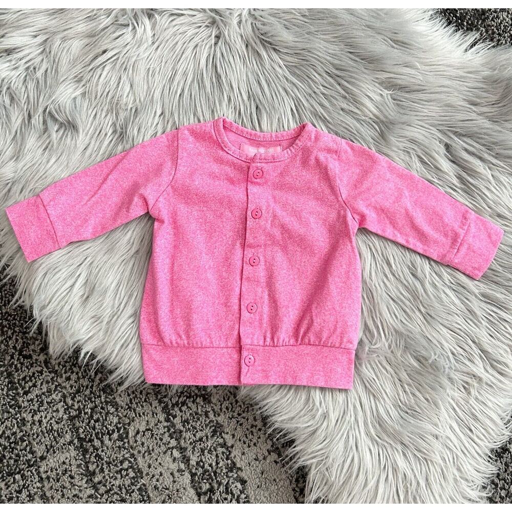 Isaac Mizrahi Target Pink Baby Girl Button Up Cardigan 3-6month